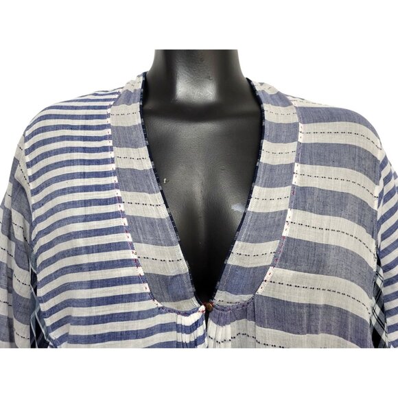 INJIRI Amber Dress Striped Patchwork Plaid Midi - Picture 4 of 17